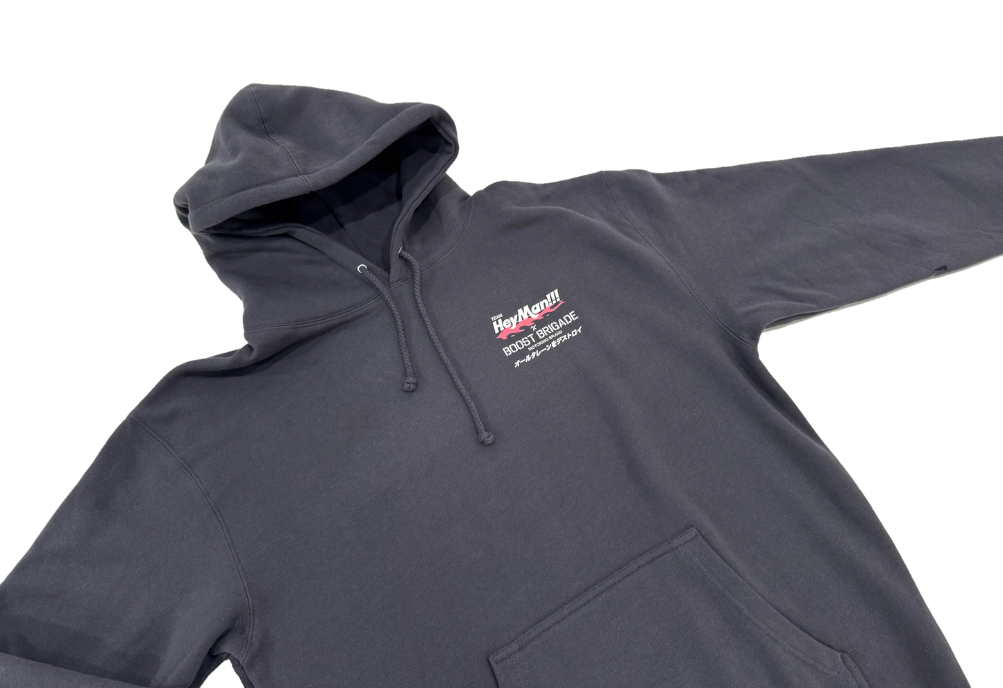 GReddy Performance Parts Boost Brigade X HeyMan Pull-over Hoodie - Asphalt - 21450006 - XXXL