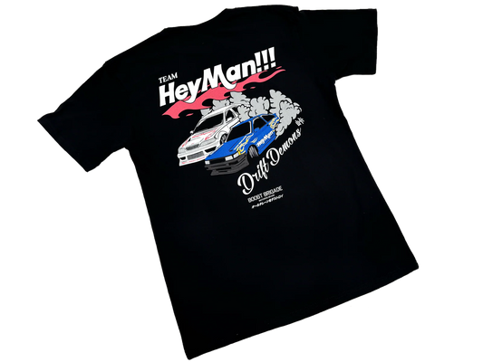 GReddy Performance Parts Boost Brigade X HeyMan Tee - Black - 21150001- Small