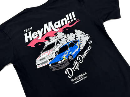 GReddy Performance Parts Boost Brigade X HeyMan Tee - Black - 21150006 - XXXL