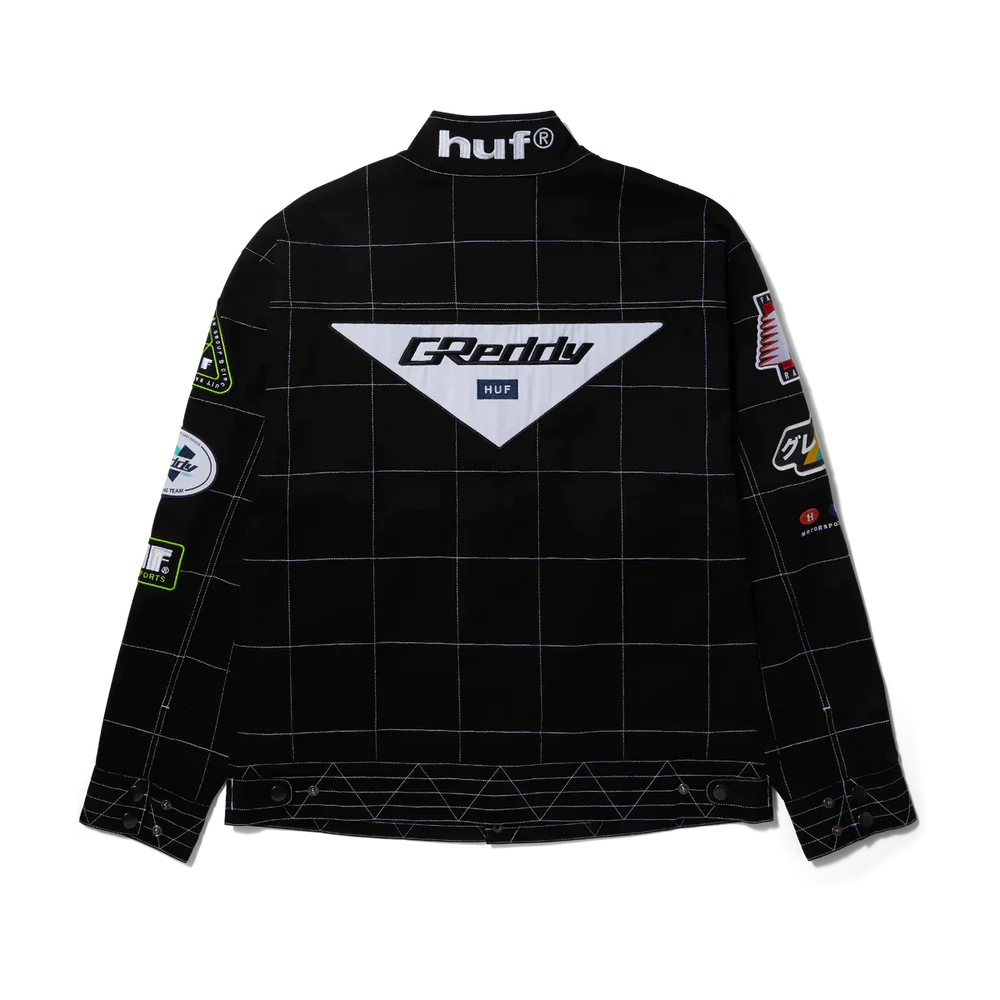 GReddy Performance Parts HUF x GReddy Racing Team Jacket - Black - 14200002 - Medium