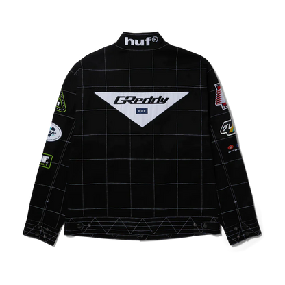 GReddy Performance Parts HUF x GReddy Racing Team Jacket - Black - 14200002 - Medium