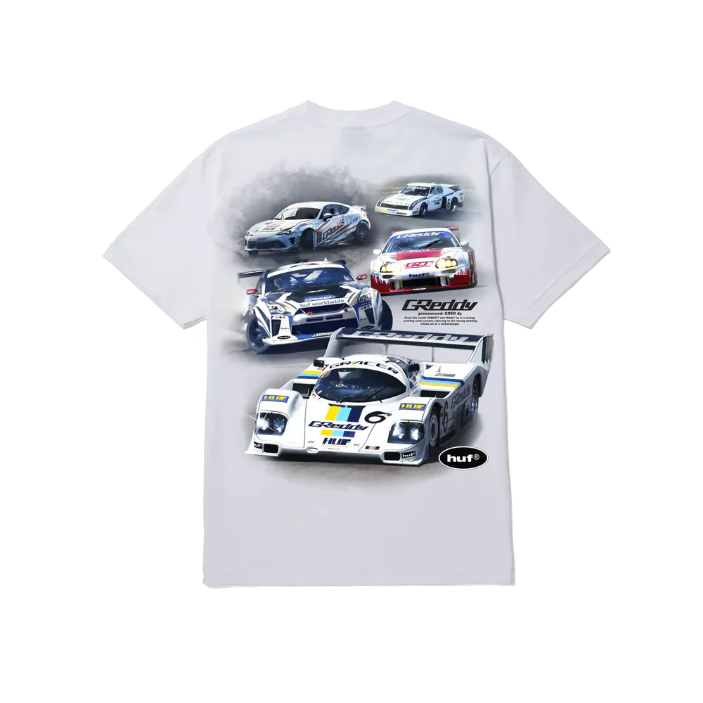 GReddy Performance Parts HUF x GReddy Racing Team S/S Tee - White - 14200023 - Large