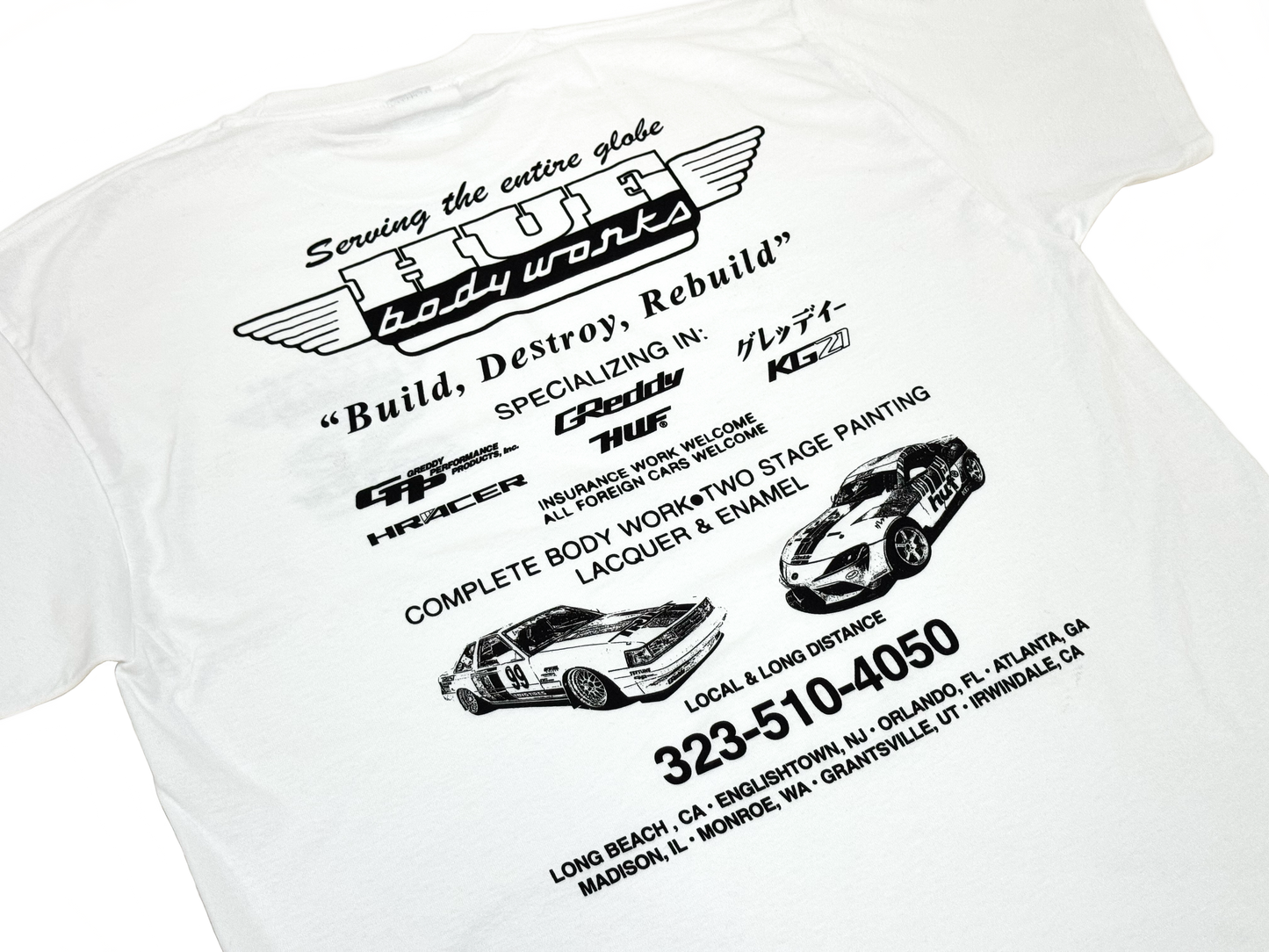 GReddy Performance Parts HUF x GReddy Body Works T-Shirt - 14210084- HUF x GReddy Body Works T-Shirt XL