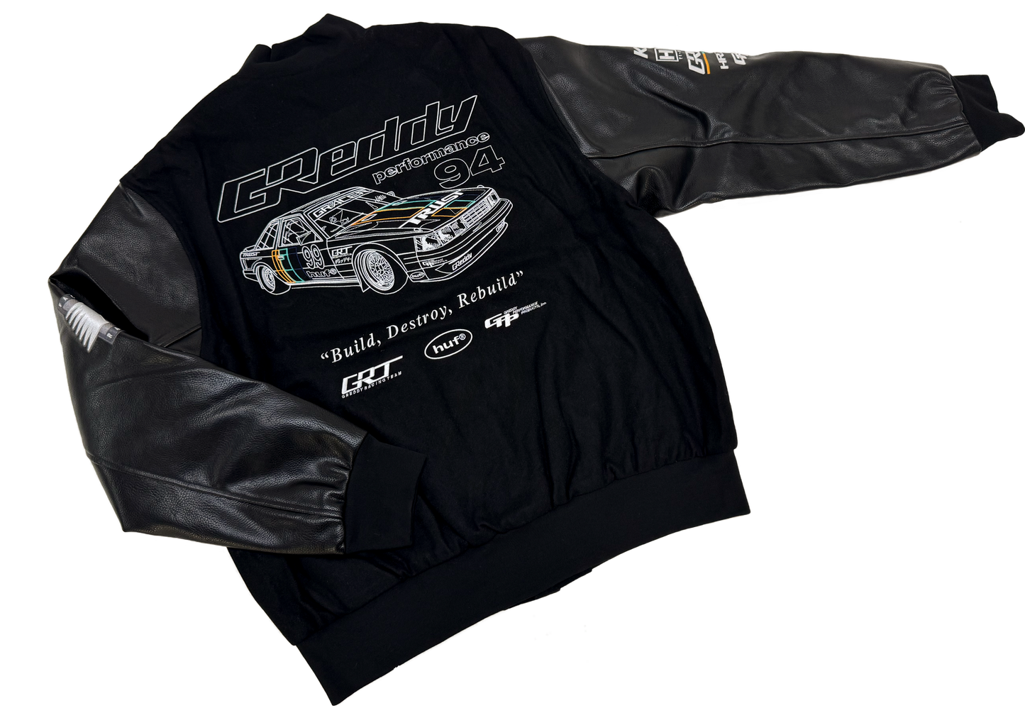 GReddy Performance Parts HUF x GReddy Varsity Jacket - 14210093 GReddy Performance Parts HUF x GReddy Varsity Jacket - 14210093