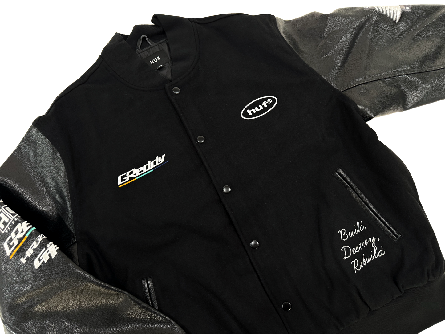 GReddy Performance Parts HUF x GReddy Varsity Jacket - 14210092 - Medium HUF x GReddy Varsity Jacket