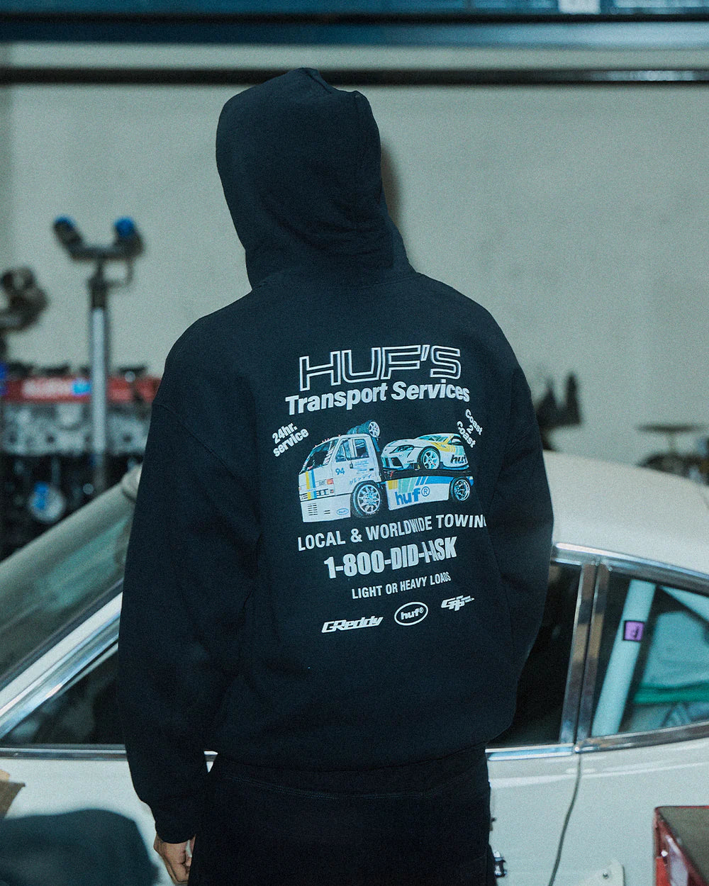 GReddy Performance Parts HUF x GReddy Tow Pullover Hood - Black (Collection drops 4/24) - 14210144 - X Large