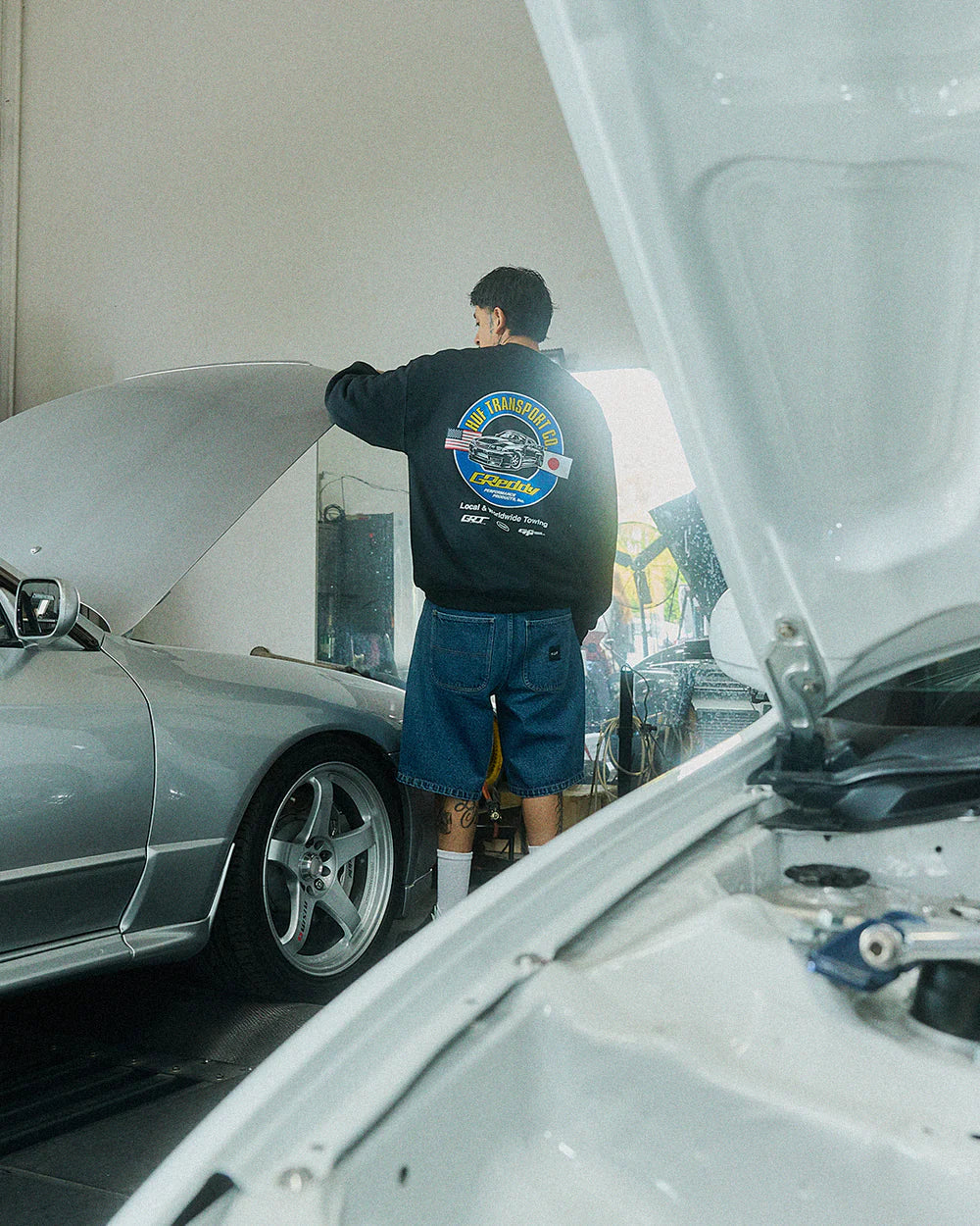 GReddy Performance Parts HUF x GReddy Transport Crewneck - Black (Collection drops 4/24) - 14210153 - Large