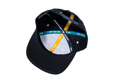 GReddy TRUST Japan GReddy Varsity Script Snap-Back Cap - Black with Blue