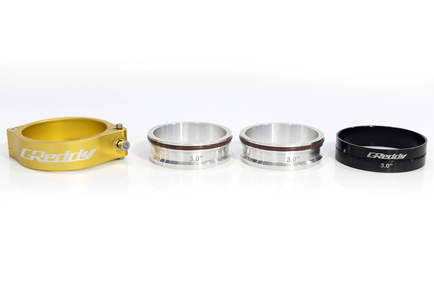 GReddy Performance Parts GReddy Boost Tube Clamp Set(s) - Aluminum/Gold - 22420236 = 60mm / 2.36" GReddy Boost Tube Clamp Set