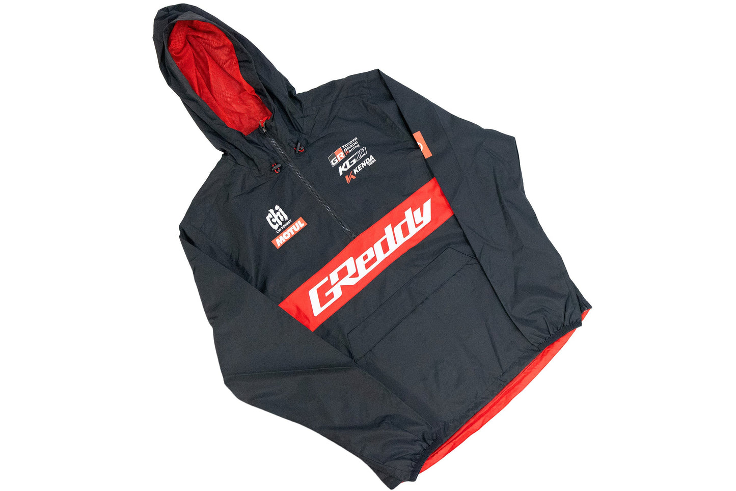 GReddy Performance Parts 2025 K.Gushi Team Nylon Pullover - Black - 14200233 - Large