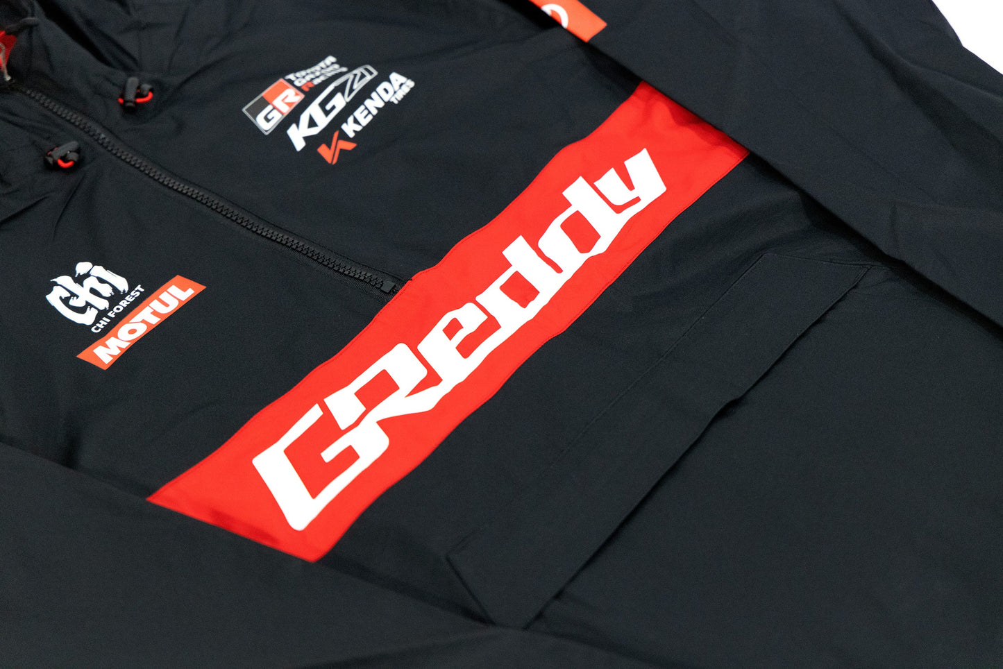 GReddy Performance Parts 2025 K.Gushi Team Nylon Pullover - Black - 14200233 - Large