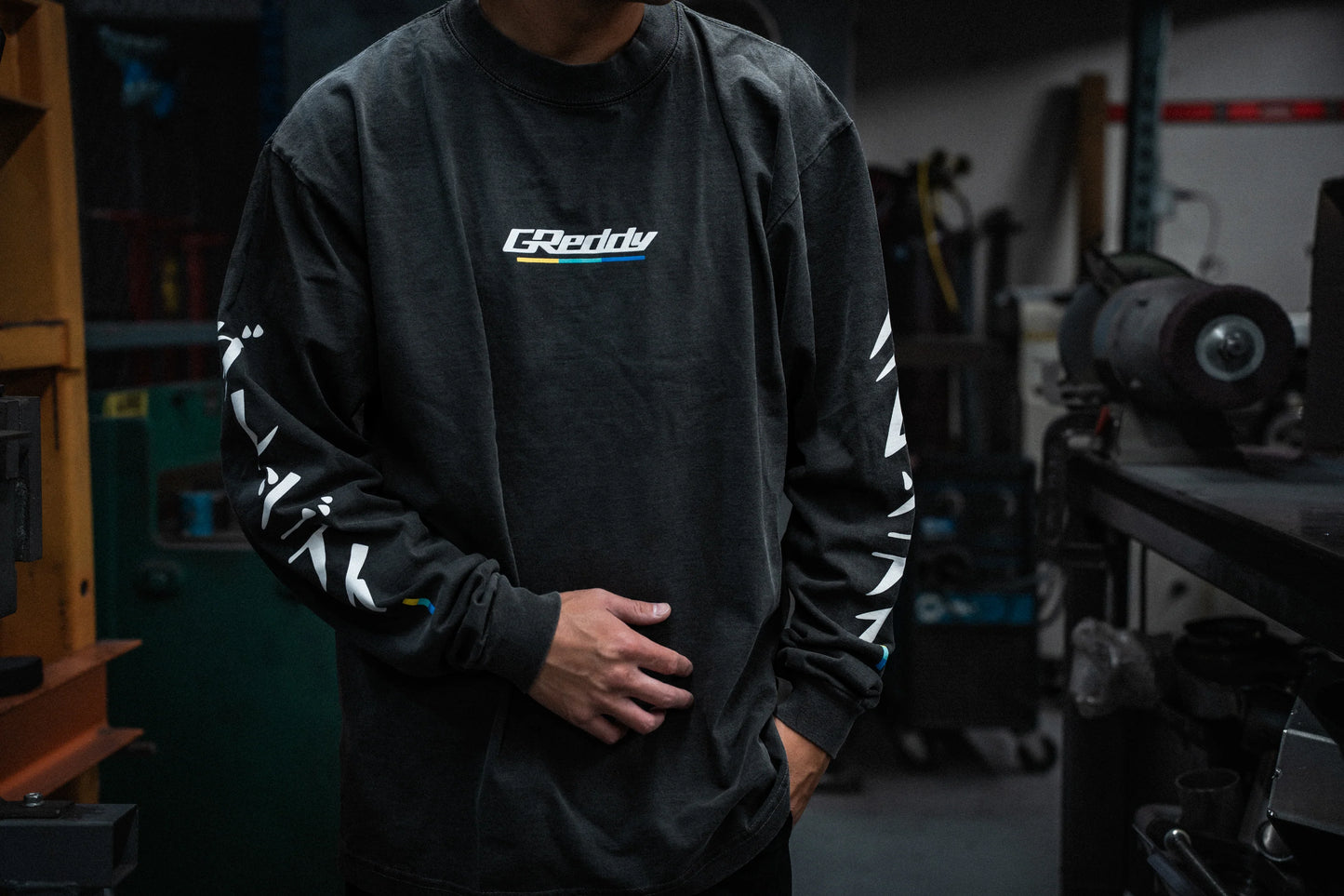 GReddy Performance Parts GReddy Understripe Boxy Long Sleeve Tee - Shadow -  20125206 - XXXL