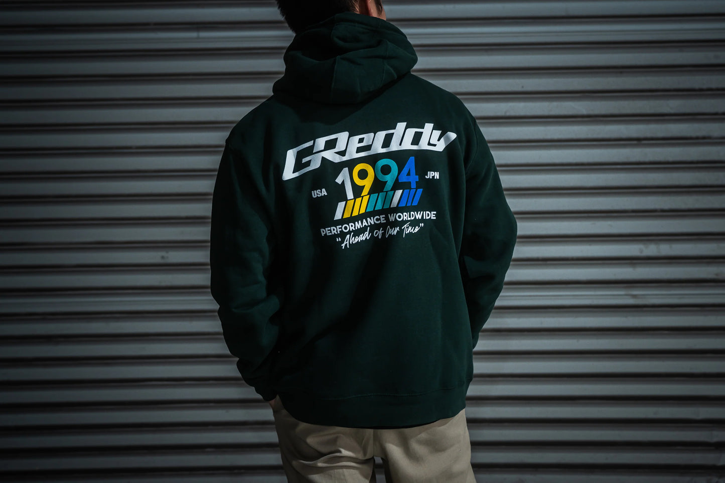 GReddy Performance Parts GReddy "94" Pullover Hood - Sports Green - 20133311 - Small
