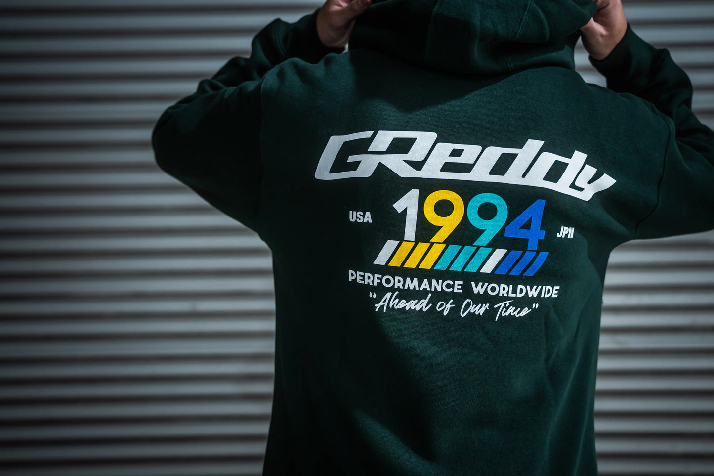 GReddy Performance Parts GReddy "94" Pullover Hood - Sports Green - 20133311 - Small