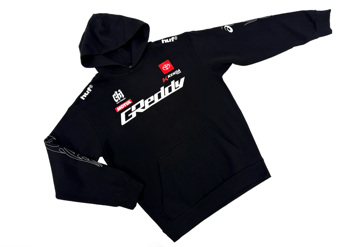 GReddy Performance Parts GReddy x Gushi LB2 Pullover Hoodie - Black - 23130074 - XL