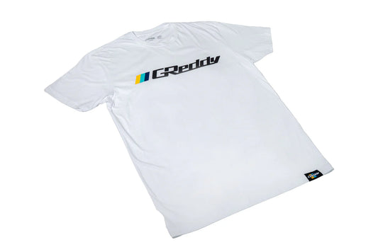 GReddy Performance Parts GReddy OG Logo Tee (with 3 stripes) - White - 18016021 - Small