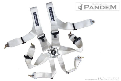 GReddy Performance Parts Pandem Seat Belt Harness - White