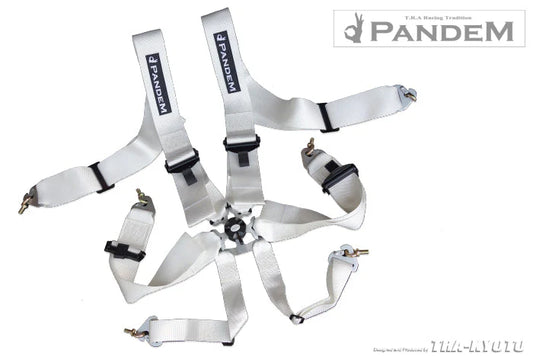 GReddy Performance Parts Pandem Seat Belt Harness - White