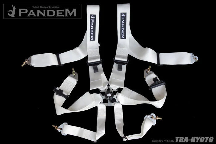 GReddy Performance Parts Pandem Seat Belt Harness - White