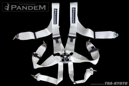 GReddy Performance Parts Pandem Seat Belt Harness - White