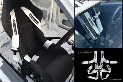 GReddy Performance Parts Pandem Seat Belt Harness - White