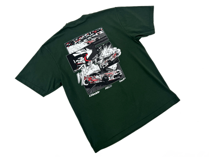 GReddy Performance Parts GReddy X HUF Reveal KG21 Tee(s) - Moss Green - 14200212 - Reveal Tee Moss Green MD