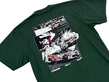 GReddy Performance Parts GReddy X HUF Reveal KG21 Tee(s) - Moss Green - 14200212 - Reveal Tee Moss Green MD