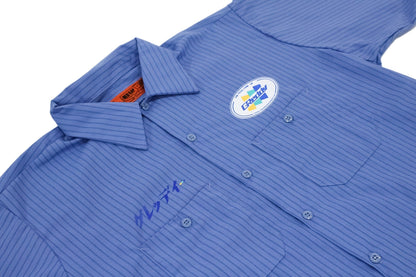 GReddy Performance Parts NEW! GReddy Mechanic's Button-up Work Shirt(s) V3 - Blue/Blue Stripe - 18018025 - 2X