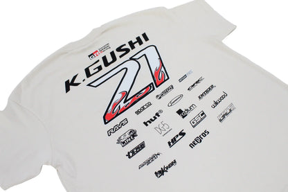 GReddy Performance Parts 2025 K.Gushi Team (Boxy Fit) Tee(s) - Cream White - 23130024 - KG21 Cream XL