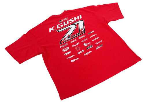 GReddy Performance Parts 2025 K.Gushi Team (Boxy Fit) Tee(s) - Red - 23130051 - KG21 Red SM