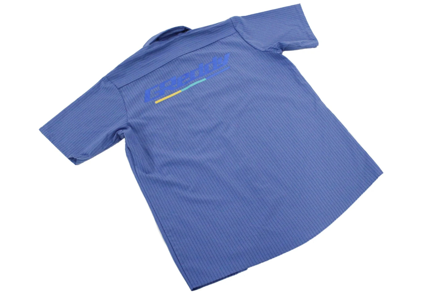 GReddy Performance Parts NEW! GReddy Mechanic's Button-up Work Shirt(s) V3 - Blue/Blue Stripe - 18018025 - 2X