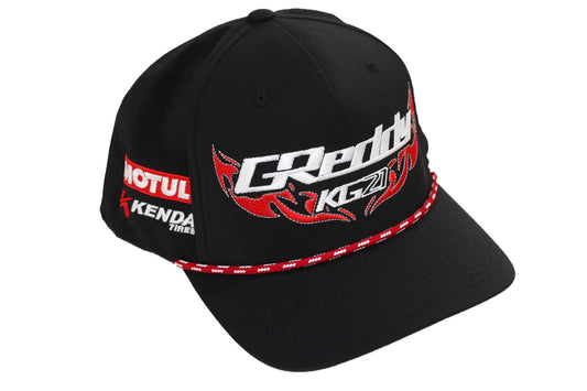 GReddy Performance Parts 2025 K.Gushi Team Rope Snapback - Black