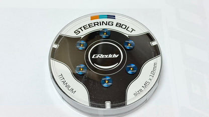 GReddy TRUST Japan SPORTS STEERING WHEEL TITAN BOLT BLUE M5X12MM (6PCS 1SET)