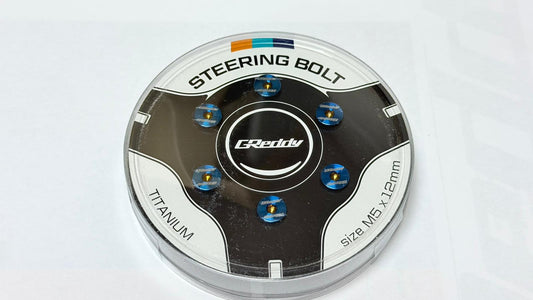 GReddy TRUST Japan SPORTS STEERING WHEEL TITAN BOLT BLUE M5X12MM (6PCS 1SET)