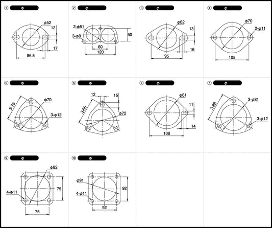 GReddy TRUST Japan MUFFLER GASKET ((10) DIA 94 TRIANGLE) FOR 11000309