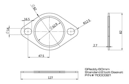 GReddy Performance Parts 60MM/ 2.5" EXHAUST SYSTEM GASKET