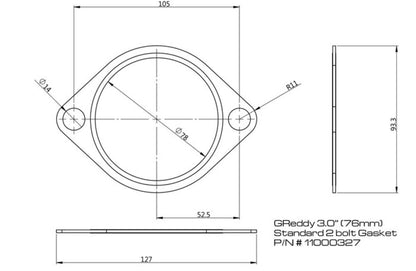 GReddy Performance Parts 3" EXHAUST SYSTEM GASKET