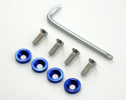 GReddy TRUST Japan GReddy Number Plate Bolt Set (4 pieces) Blue