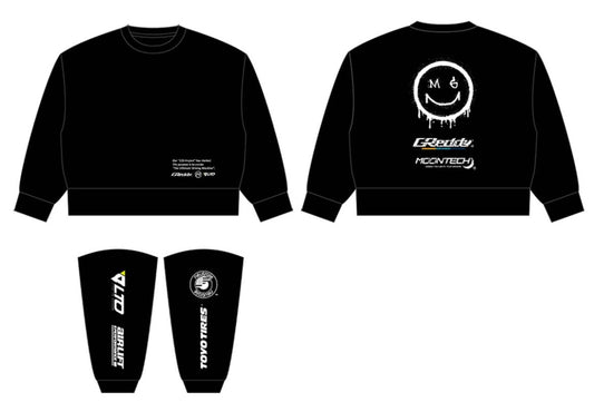 GReddy TRUST Japan GReddy x MOON TECH Sweatshirt (Big Silhouette) Black 2L