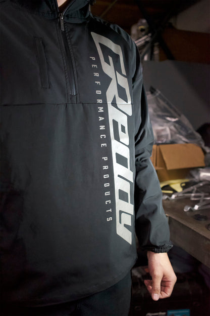 GReddy TRUST Japan GReddy Med-light weight Pack-able Travel Nylon Jacket - Black - 20502714 - X Large
