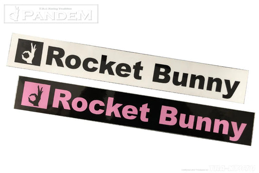 GReddy Performance Parts Official Rocket Bunny Decals - RBGS0003 - Black on White Rocket Bunny Decal