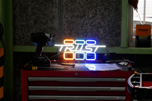 GReddy TRUST Japan GReddy Neon LED Sign S Size - Clear TRUST