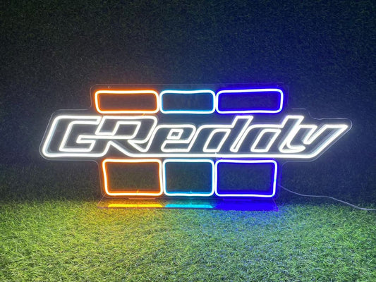 GReddy TRUST Japan GReddy Neon LED Sign Large - Clear - GReddy L size