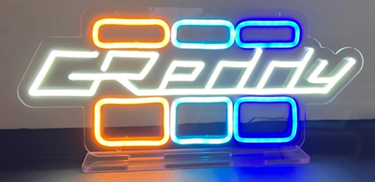 GReddy TRUST Japan GReddy Neon LED Sign S Size - Clear GReddy
