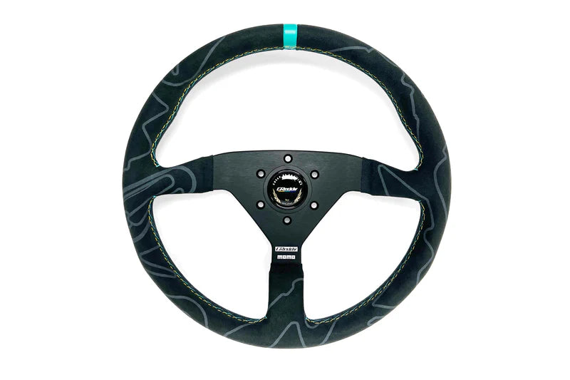 GReddy Performance Parts Limited Edition GReddy MOMO Alcantara Montecarlo Steering Wheel (350mm) - individually serialized - GReddy MOMO Montecarlo Steering Wheel - Black (only)