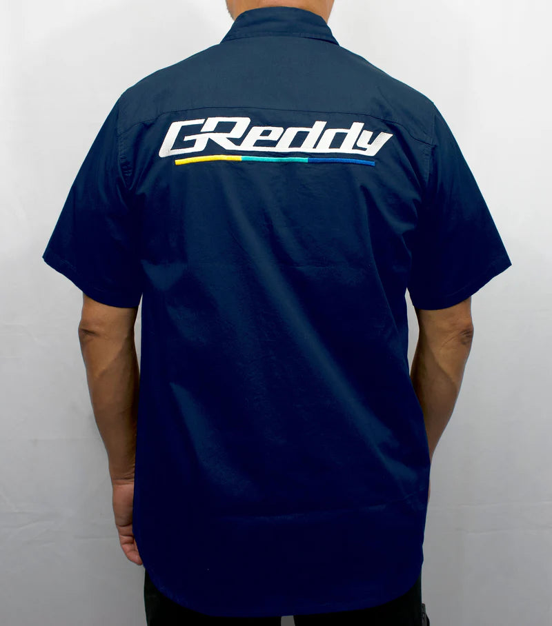 GReddy Performance Parts Mechanic's Button-up Work Shirt(s) 2.0 - Navy - 20215024 - XL